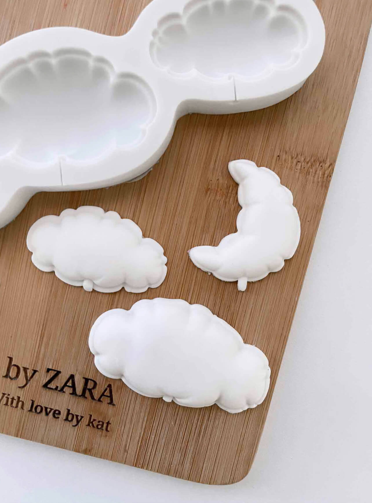 Cloud and moon silicone mould