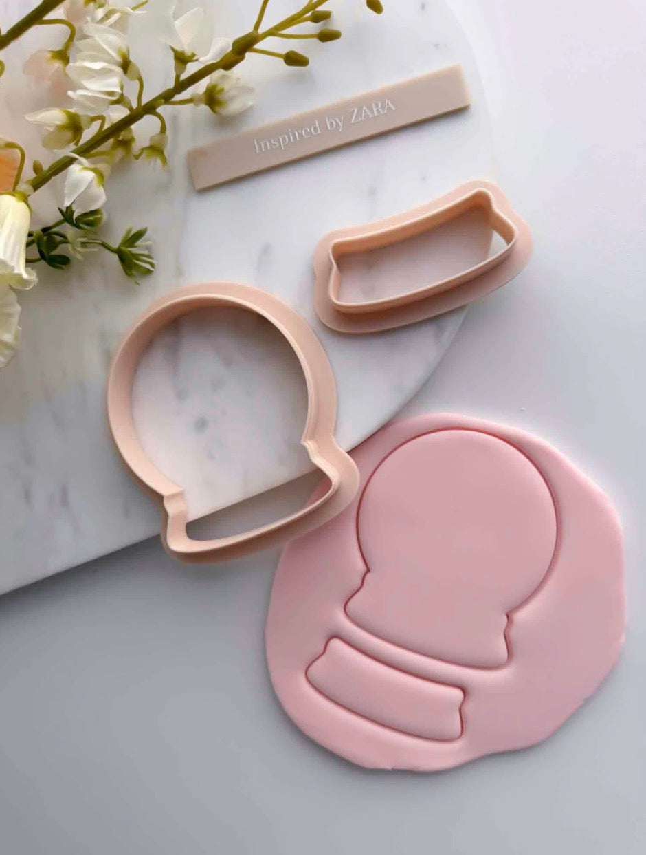 Round Snow Globe Cookie Cutter – 2-piece set