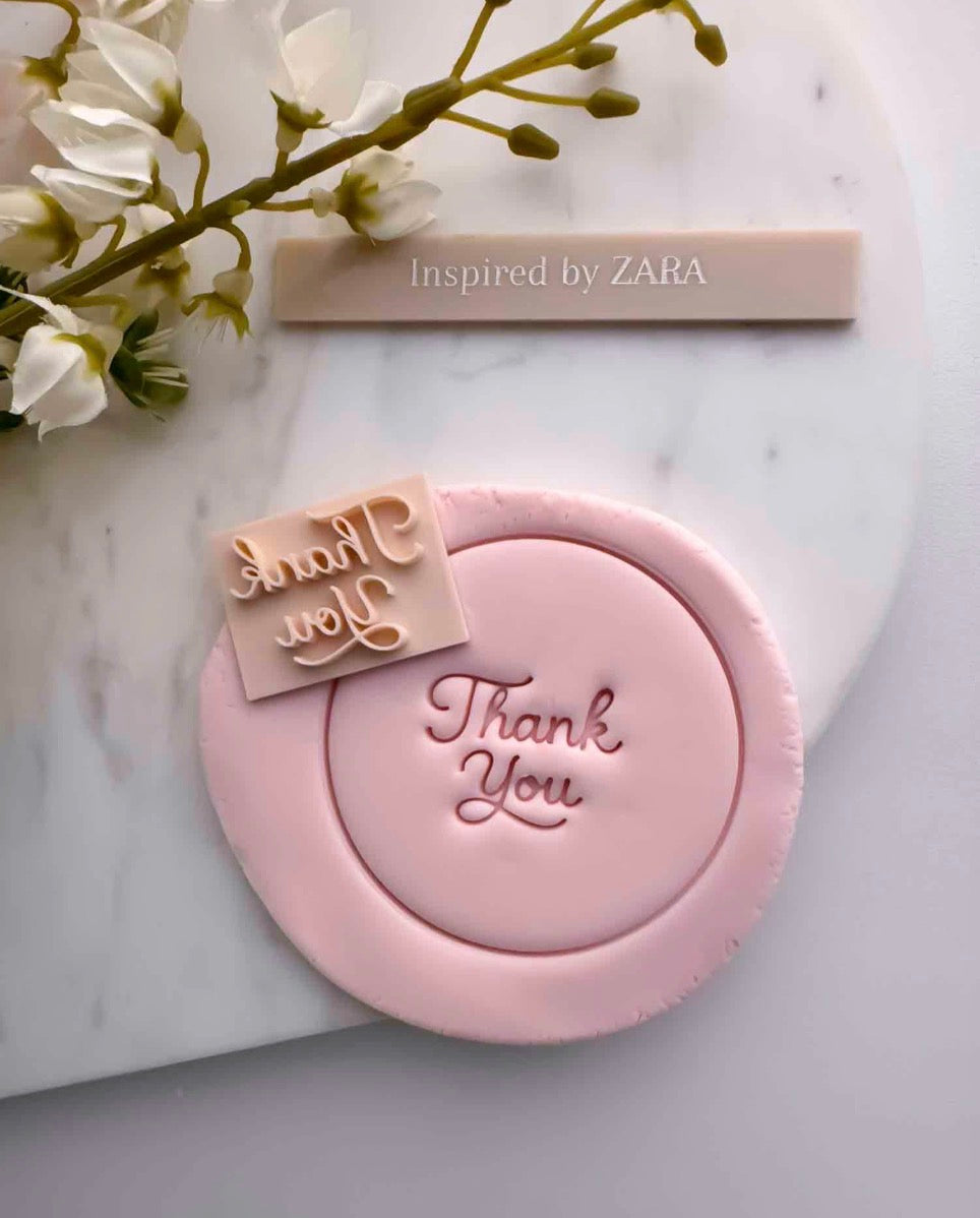 Thank You Stamp Cursive 2-Lines Impression Stamp