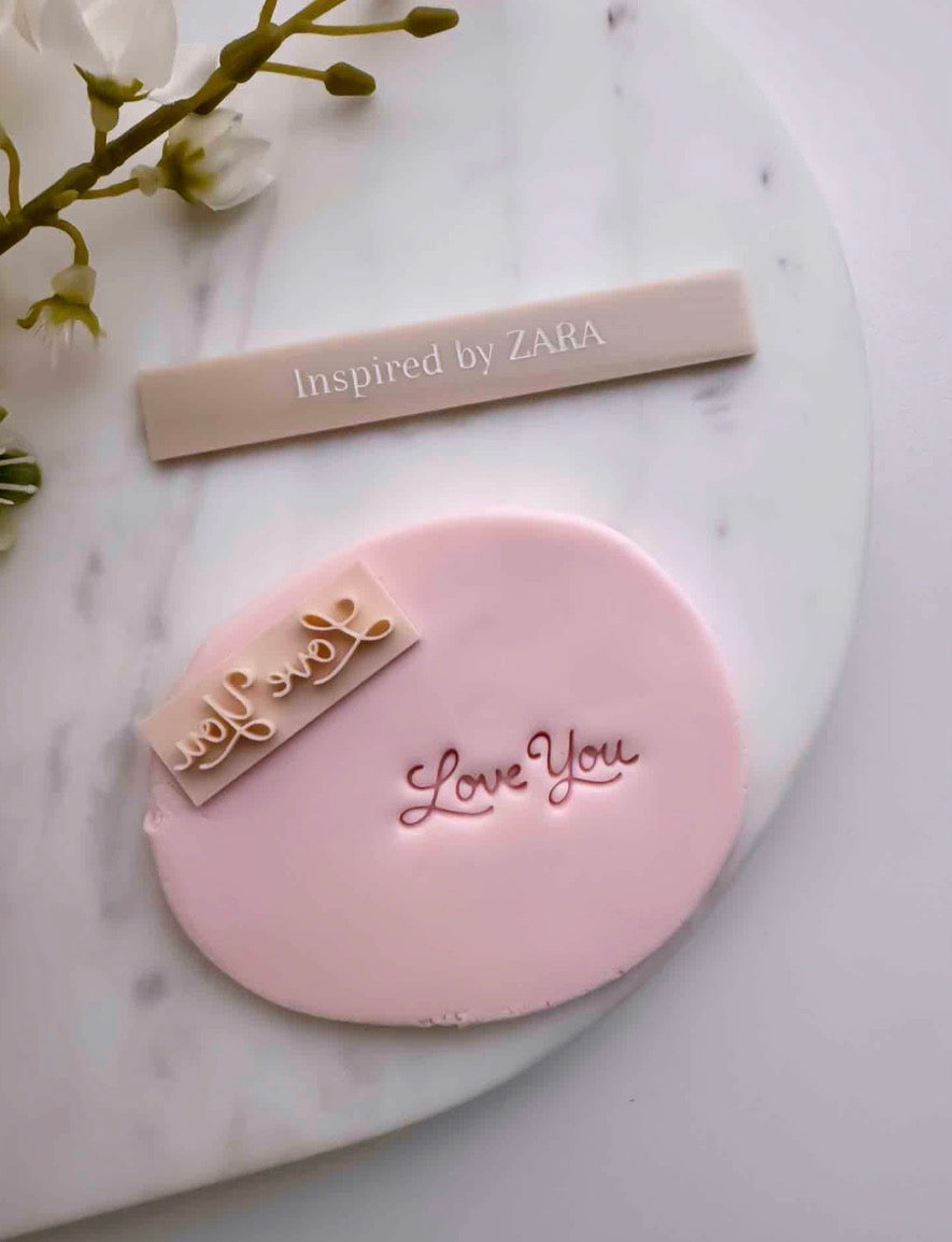 Love You Cursive Impression Stamp