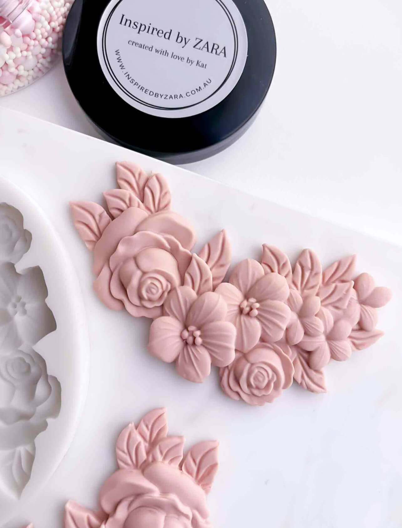 Large Florals and Leaves Silicone Mould