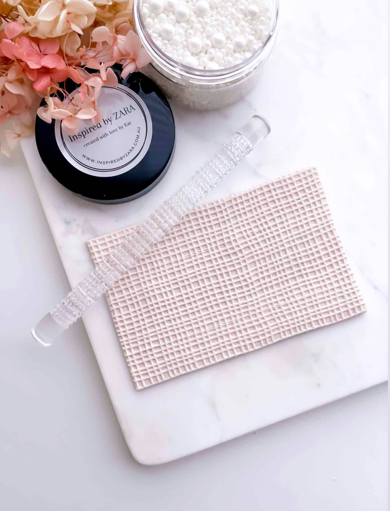 Acrylic Rolling Pin - Woven