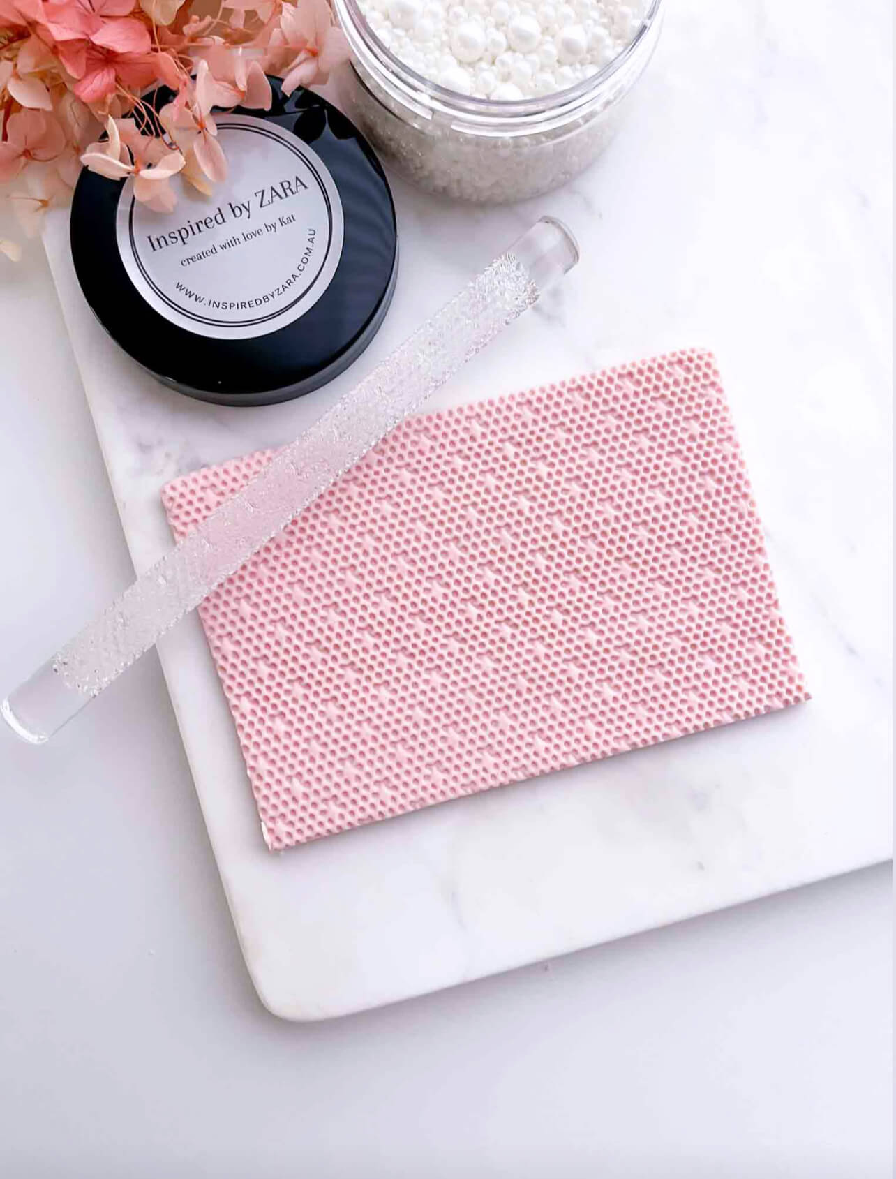 Acrylic Rolling Pin - Diamond Tulle