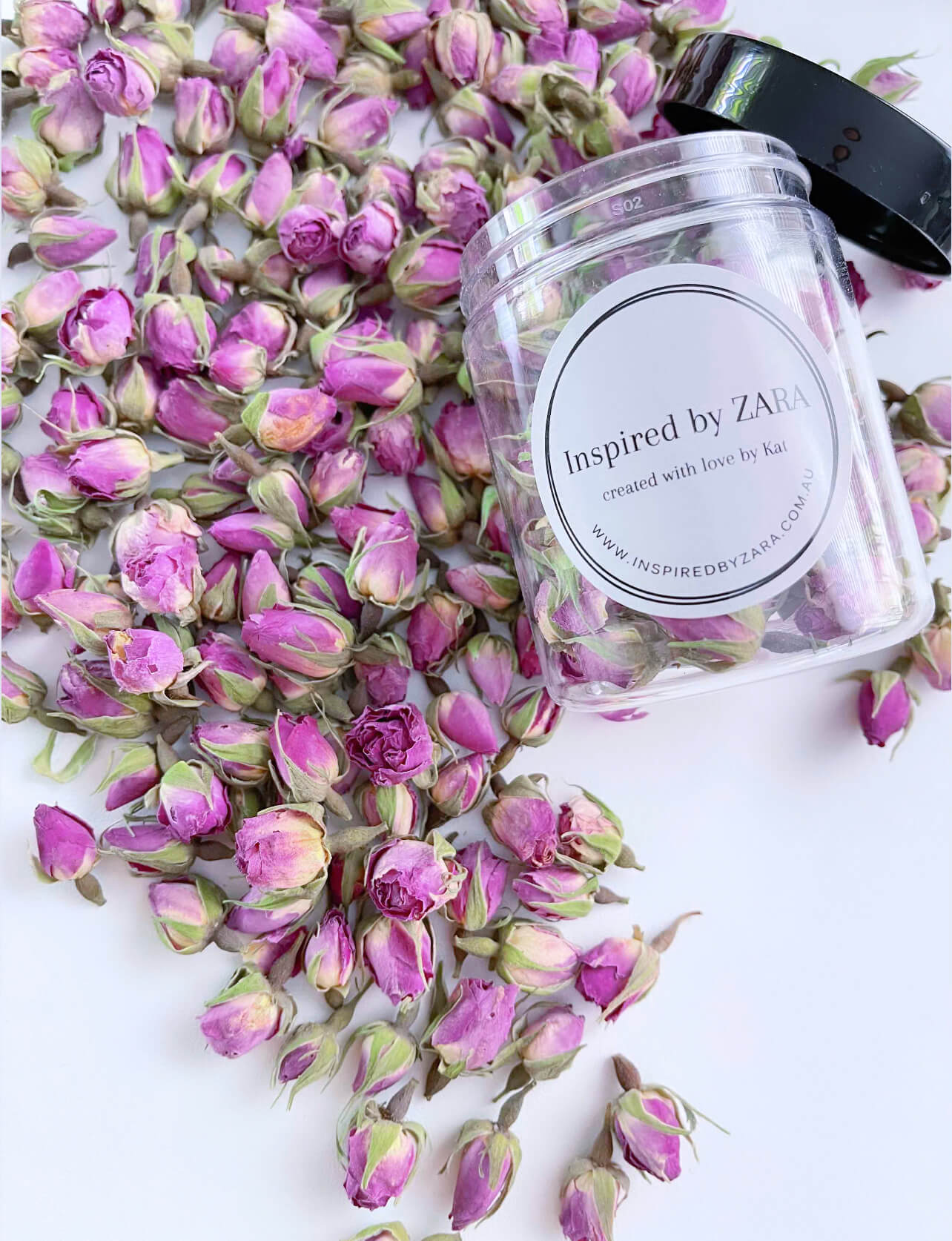 Organic Pink Rose Buds - Florals