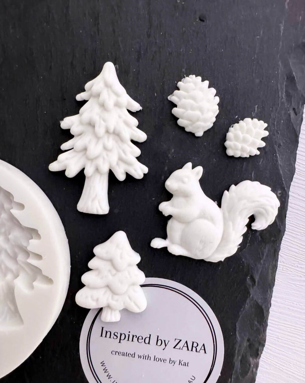Squirrel and Trees Silicone Mould