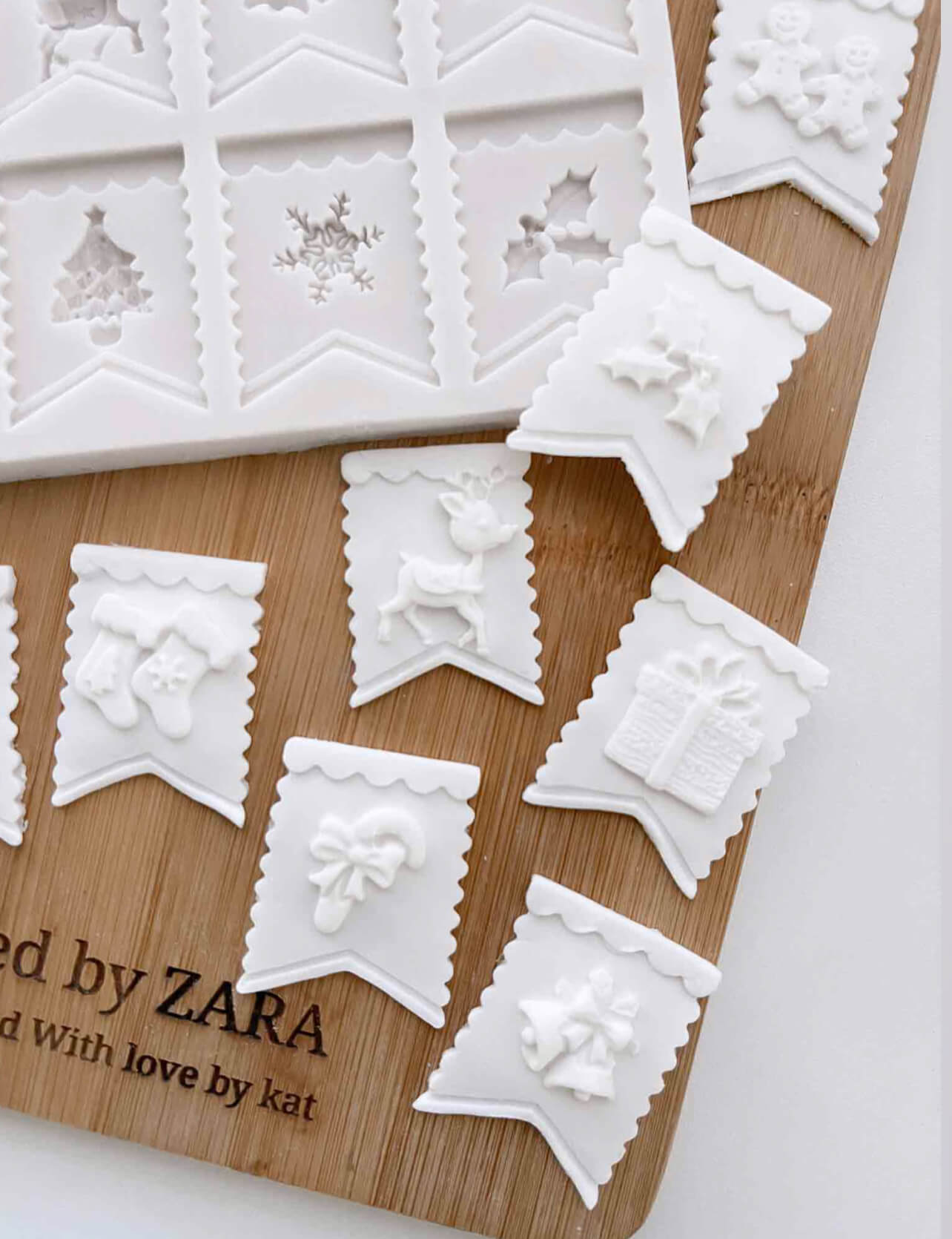 Christmas Buntings Theme Silicone Mould