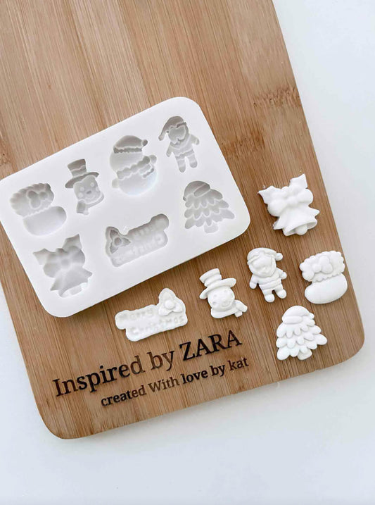 Assorted 7 Christmas Theme Silicone Mould