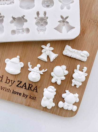 Assorted 8 Christmas Theme Silicone Mould