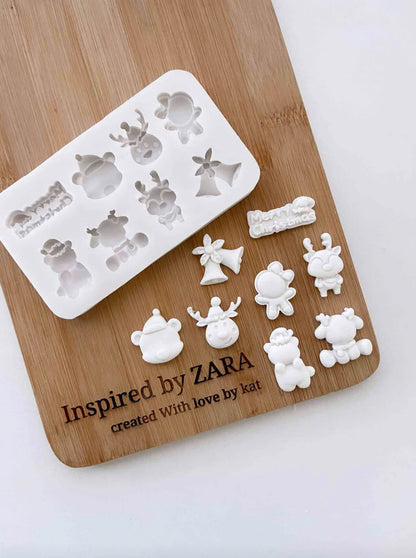 Assorted 8 Christmas Theme Silicone Mould