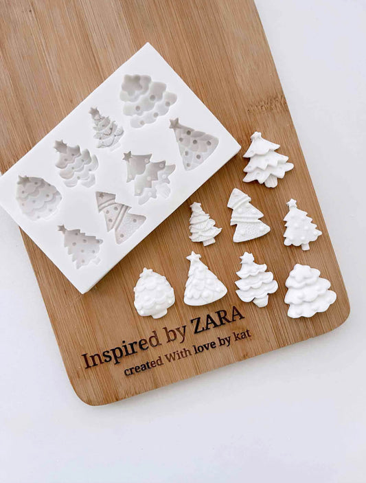 8 Christmas Trees Silicone Mould