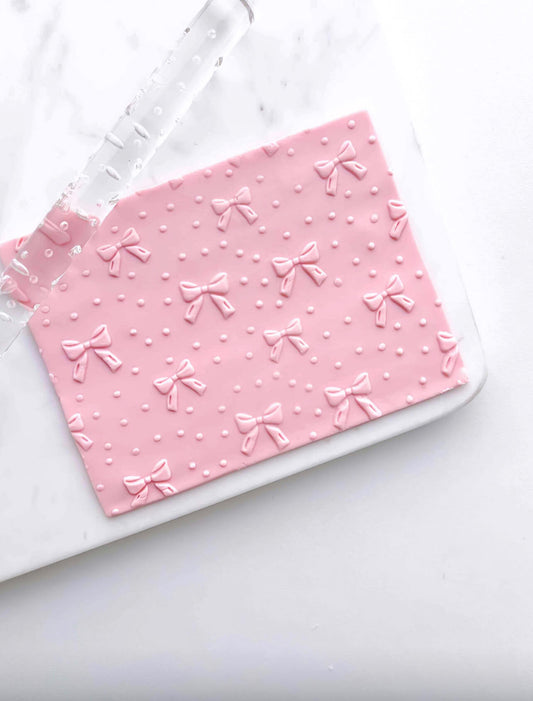 Acrylic Rolling Pin - Bows and Polka Dot