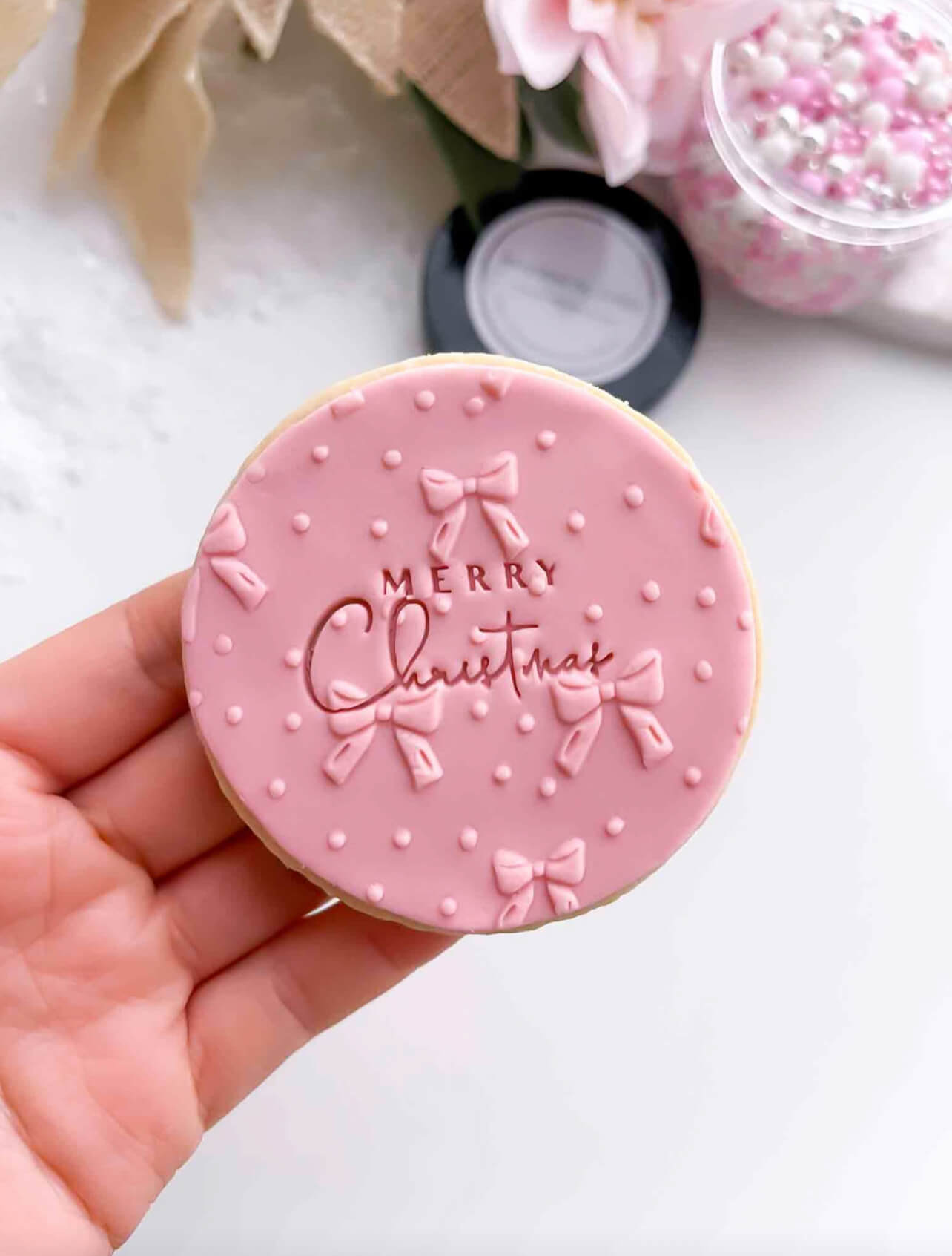 Acrylic Rolling Pin - Bows and Polka Dot