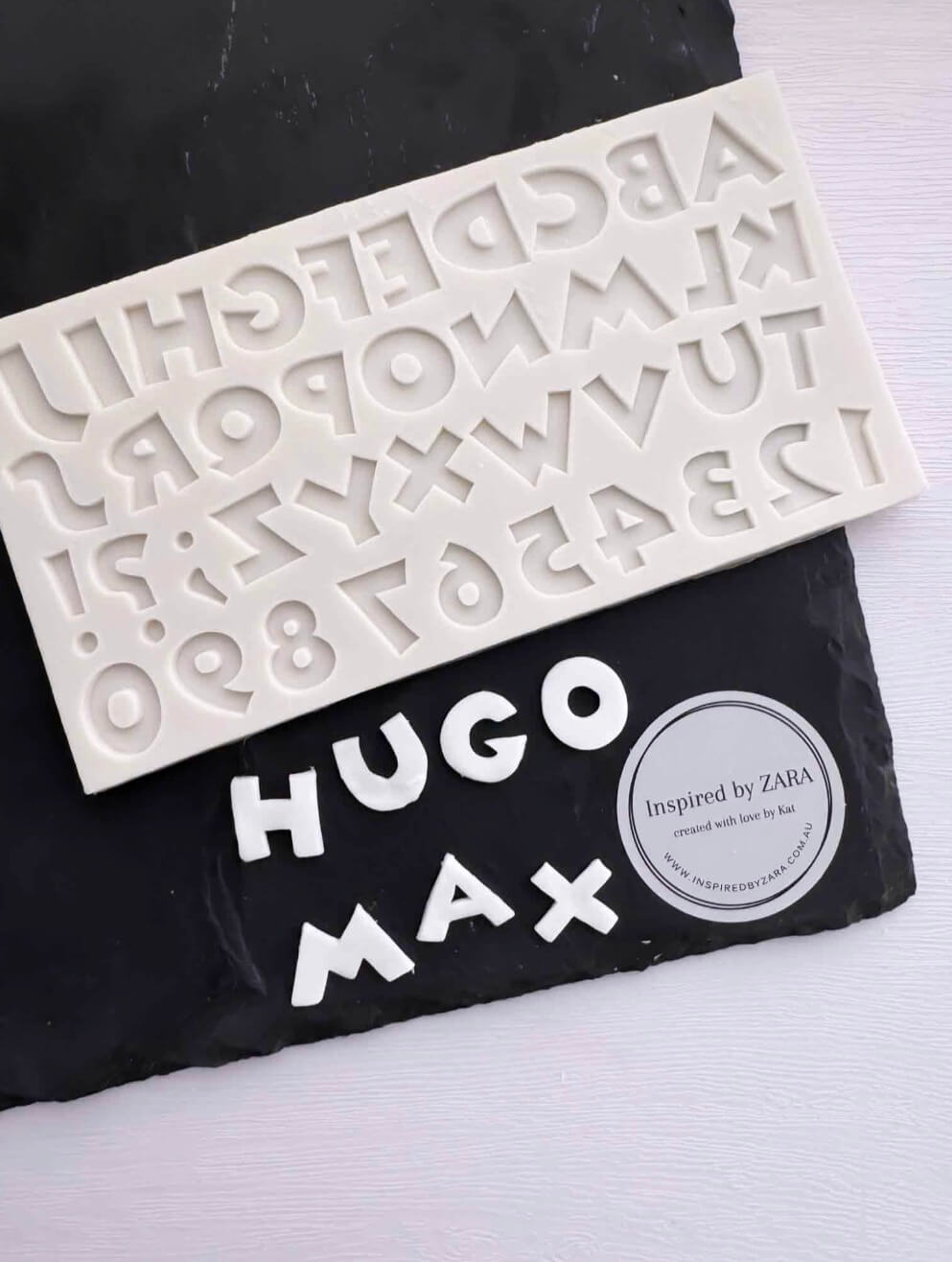 Sharp Block Font and Numbers Silicone Mould