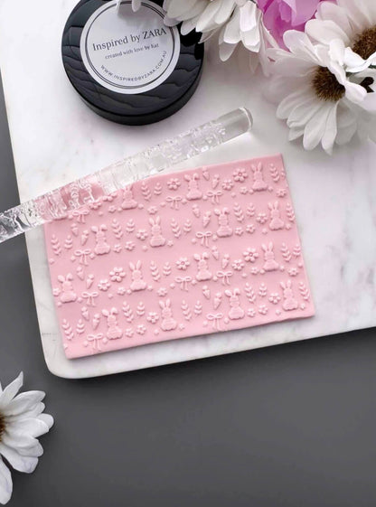 Acrylic Rolling Pin - Bunnies and Bows