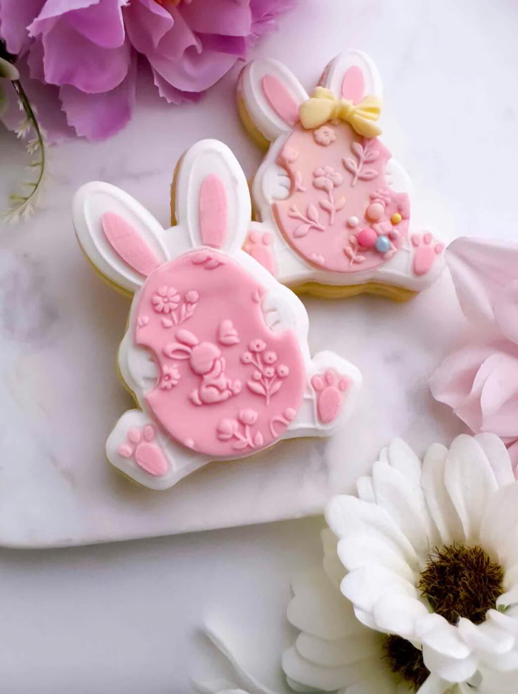 Acrylic Rolling Pin - Floral Bunnies