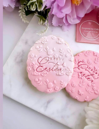 Acrylic Rolling Pin - Floral Bunnies