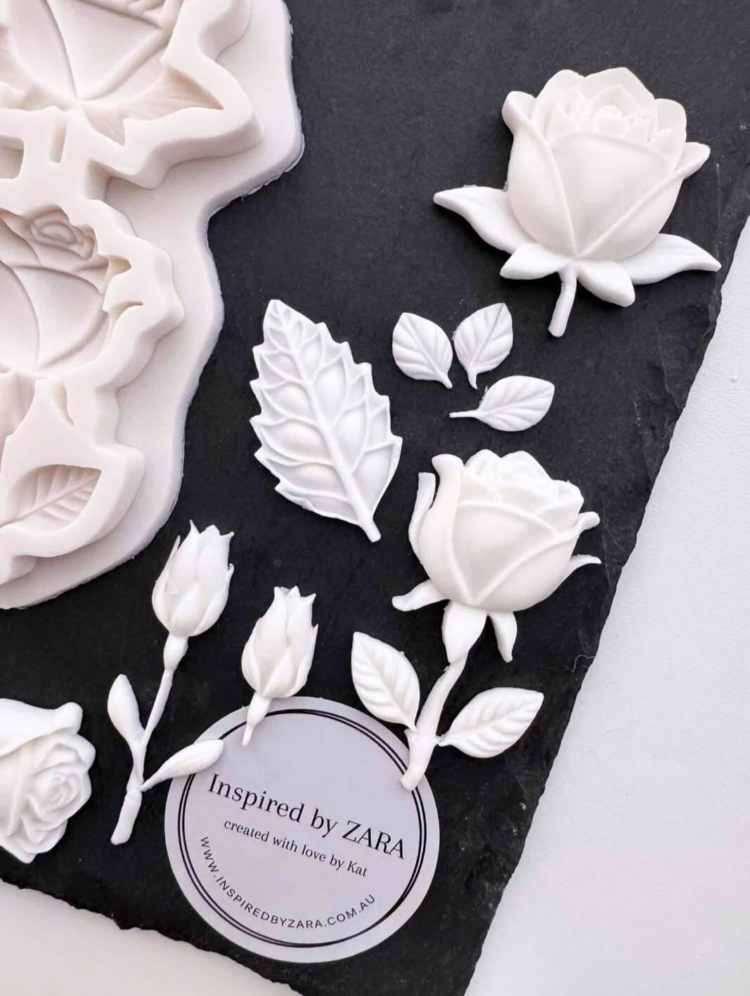 Rose Stems and Leaves Silicone Mould