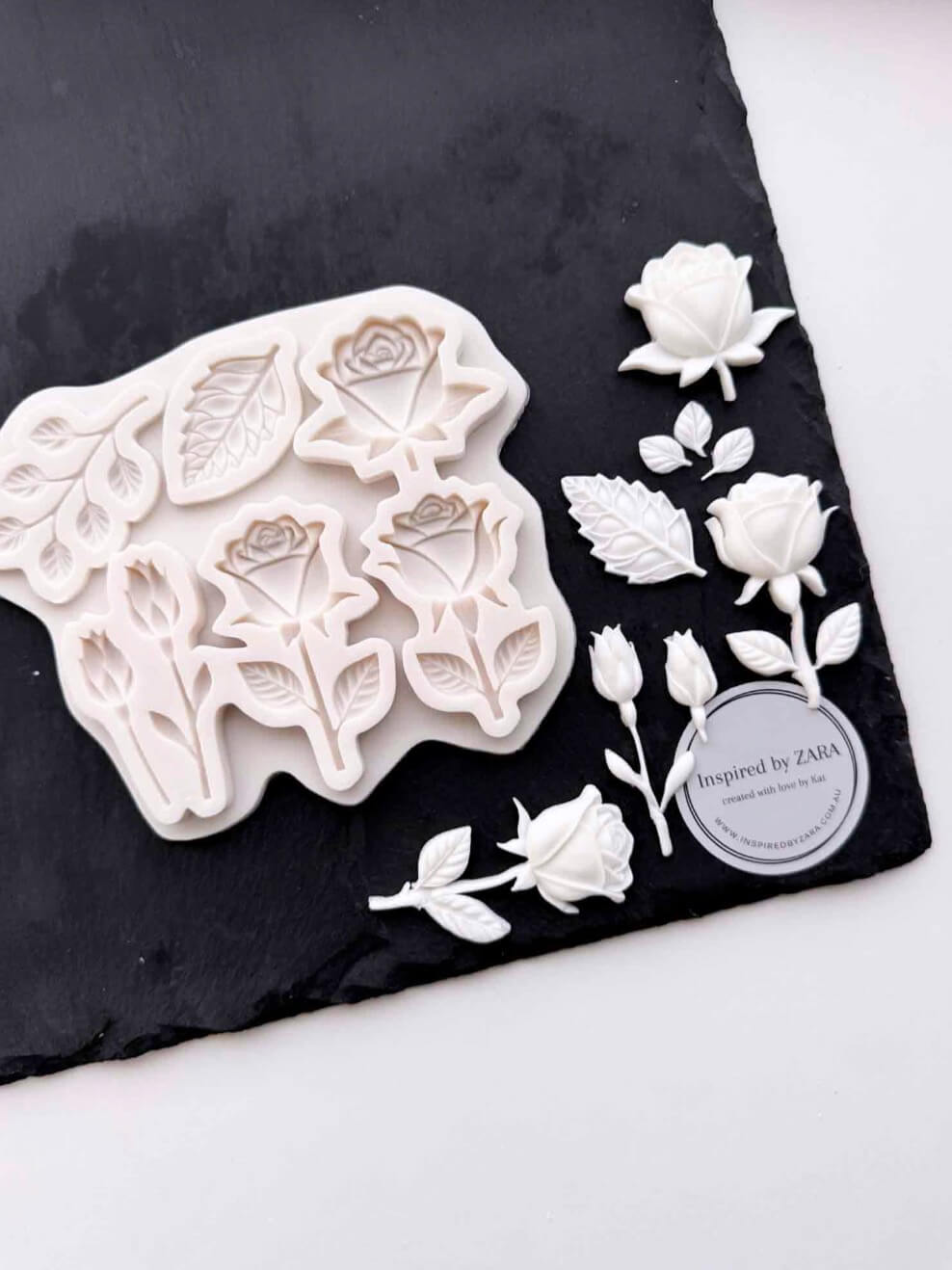 Rose Stems and Leaves Silicone Mould