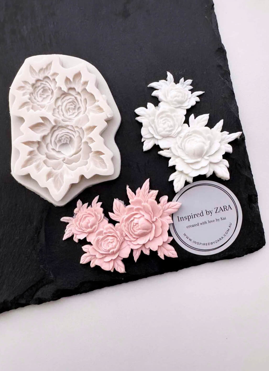 Peony Trio Silicone Mould