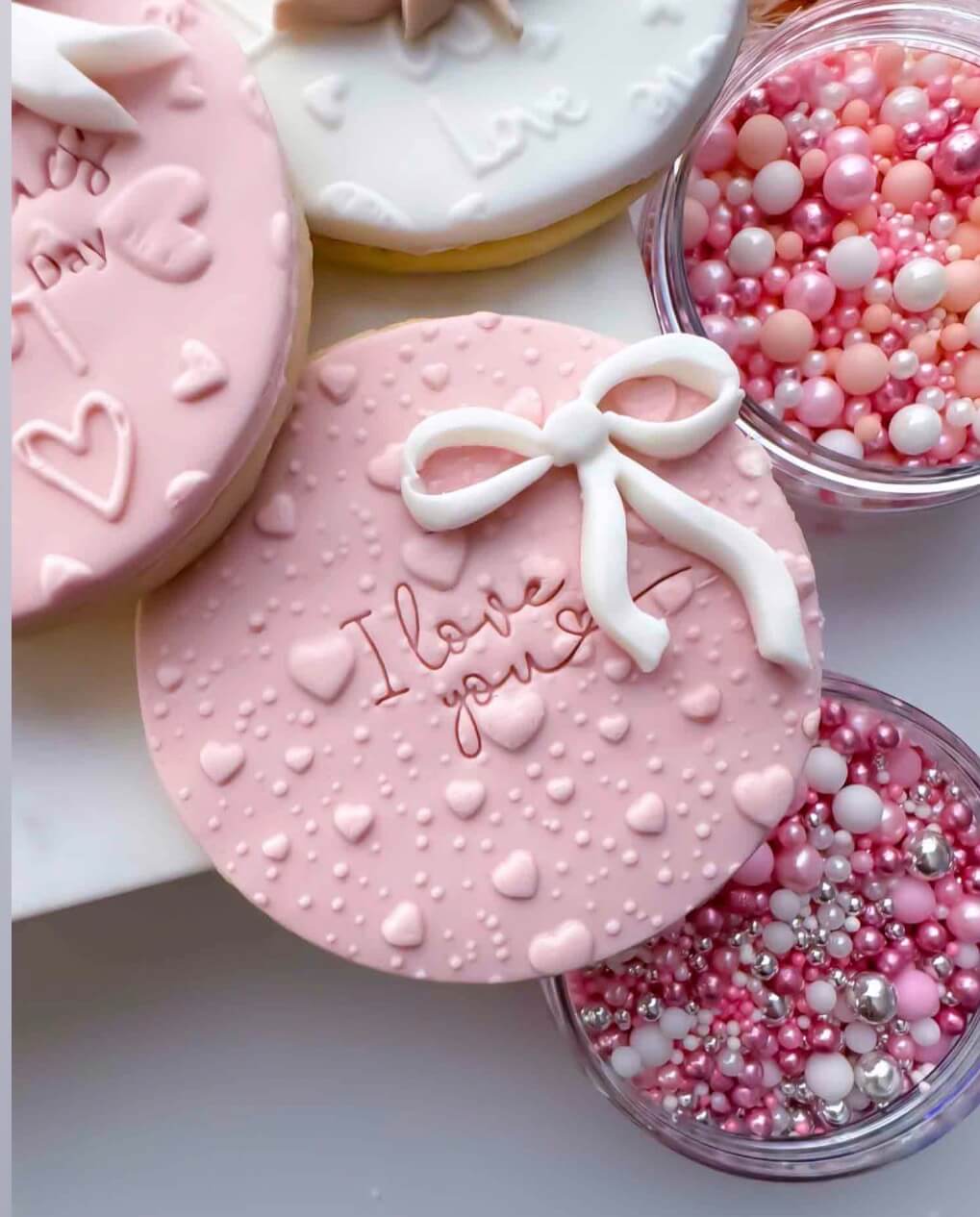 Acrylic Rolling Pin - Bubble Hearts