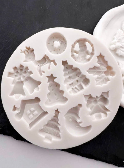 11 Assorted Christmas Theme Silicone Mould