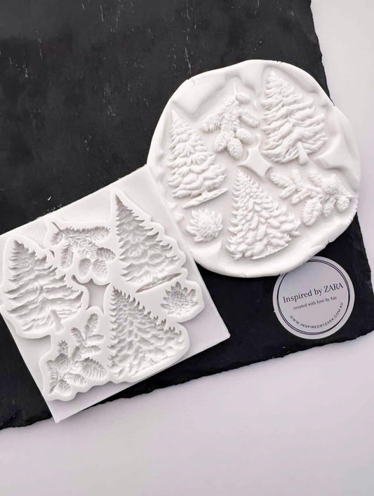 Pine Trees and Cones Silicone Mould