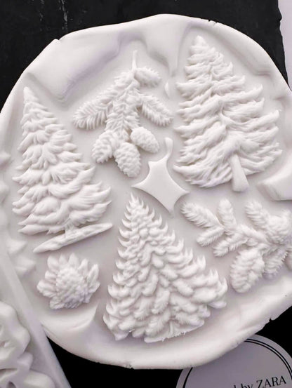 Pine Trees and Cones Silicone Mould