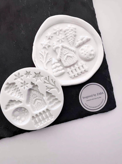 Snowy Christmas Silicone Mould