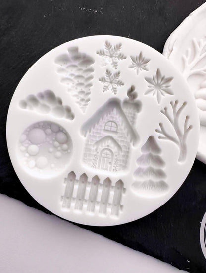 Snowy Christmas Silicone Mould