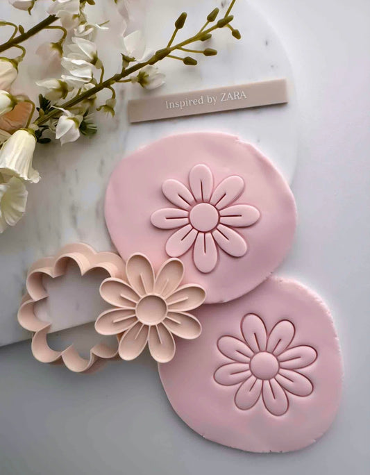Daisy Flower Cookie Stamp and Cutter