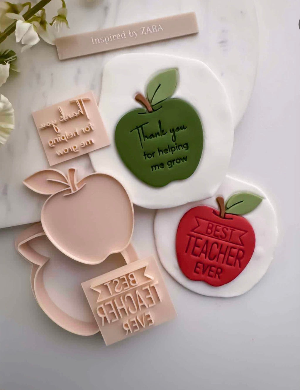 Apple Cookie Stamp and Cutter