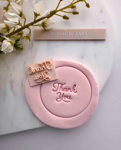 Thank You Stamp Cursive 2-Lines Impression Stamp
