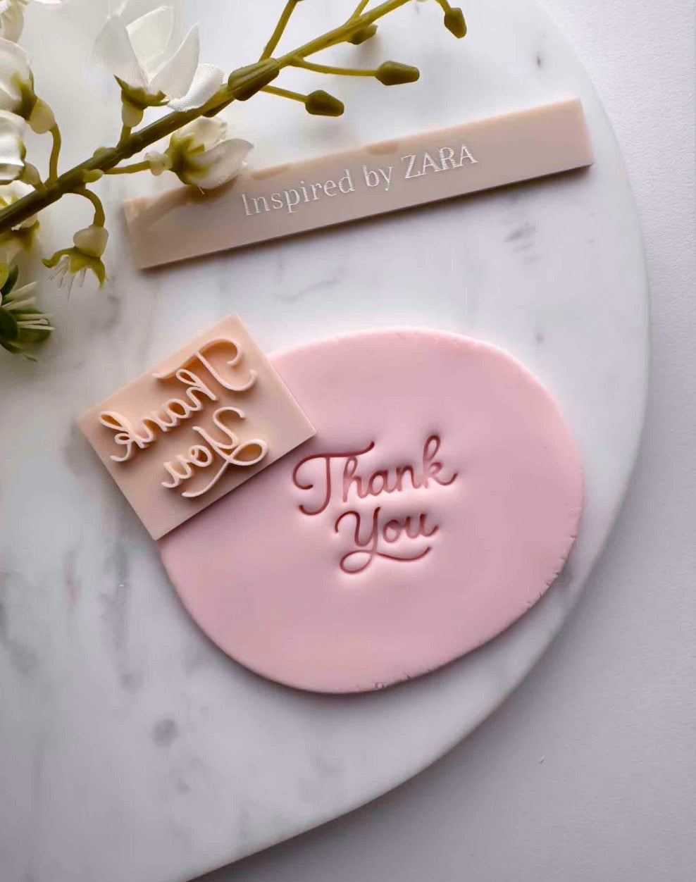 Thank You Stamp Cursive 2-Lines Impression Stamp