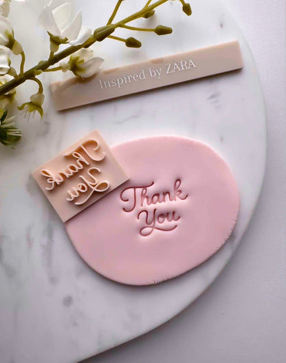 Thank You Stamp Cursive 2-Lines Impression Stamp