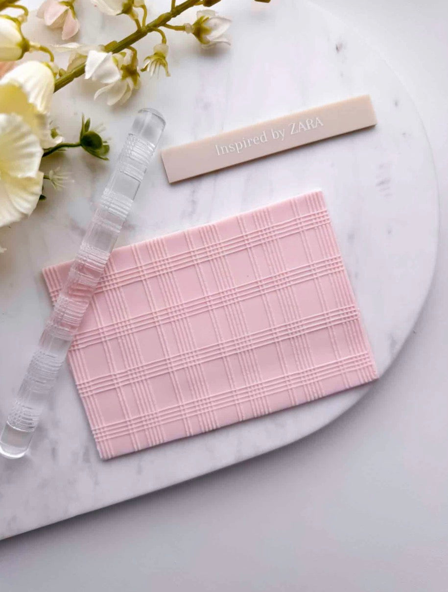 Acrylic Rolling Pin - Plaid