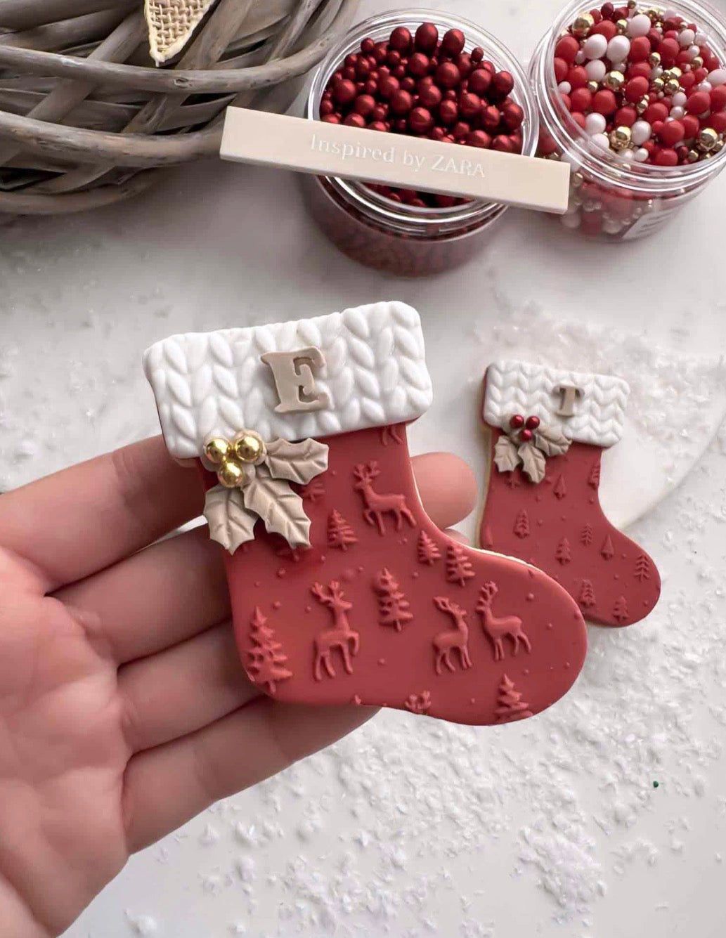 Acrylic Rolling Pin - Deers and Trees