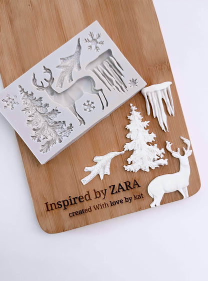 Christmas Reindeer Silicone Mould