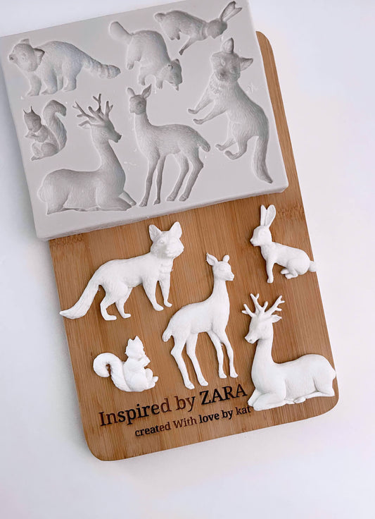 Woodland Animal Silicone Mould