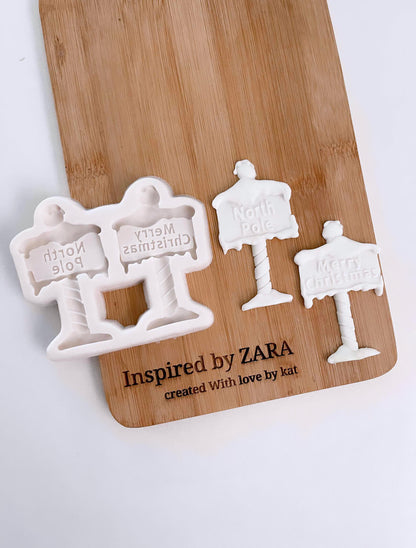 Christmas Sign Post Silicone Mould - Silicone Baking Moulds