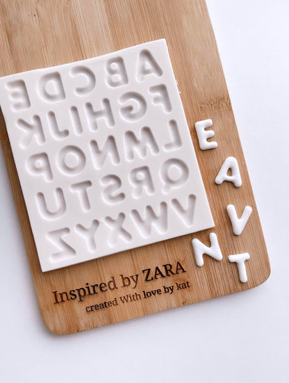 Curve Capital Alphabet Silicone Mould