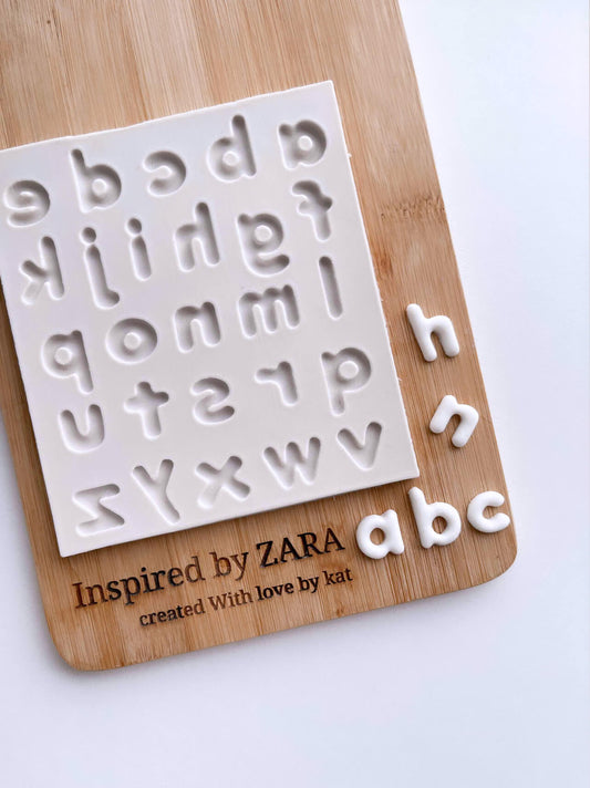 Curve Lowercase Alphabet Silicone Mould