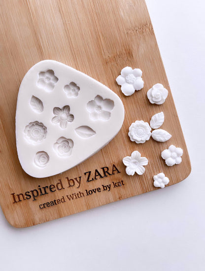 Assorted 7 Small Flowers Silicone Mould - Silicone Baking Moulds