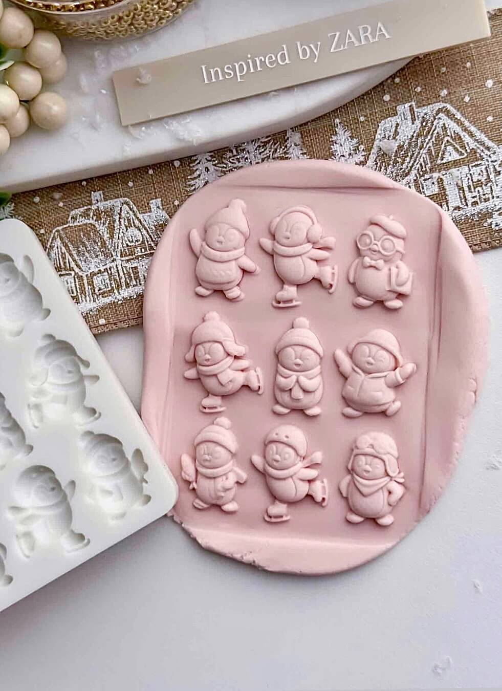 Cute Penguins Silicone Mould
