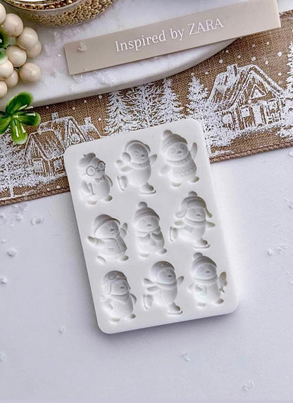 Cute Penguins Silicone Mould