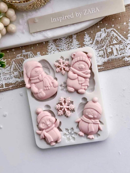 Winter Friends Silicone Mould