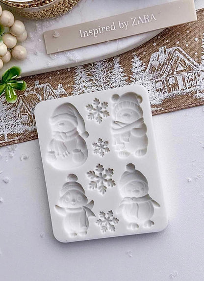 Winter Friends Silicone Mould