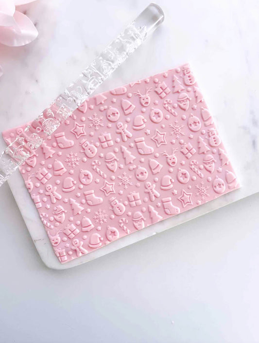 Acrylic Rolling Pin - Dainty Christmas