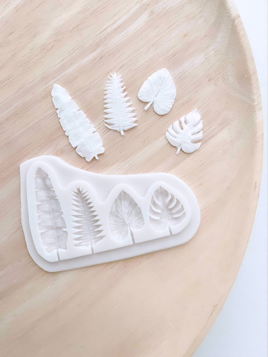 Assorted 4 Small Leaves Silicone Mould