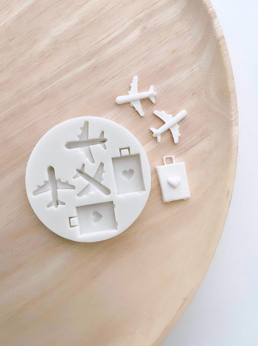 Aeroplane and Suitcase Silicone Mould