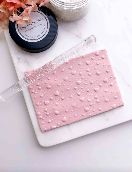 Acrylic Rolling Pin - Bubble Hearts